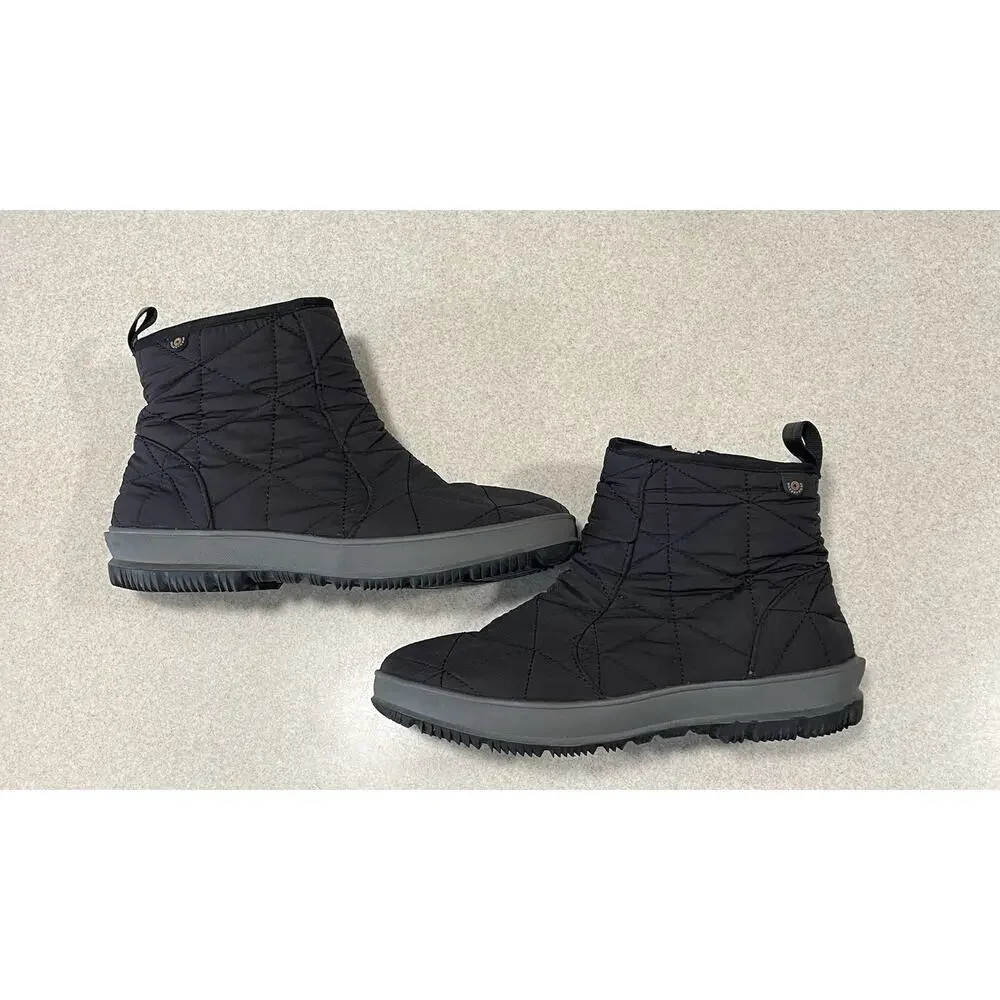 EUC BOGS Snowday Low Waterproof Insulated Winter Snow Boot Black Women’s Size 8